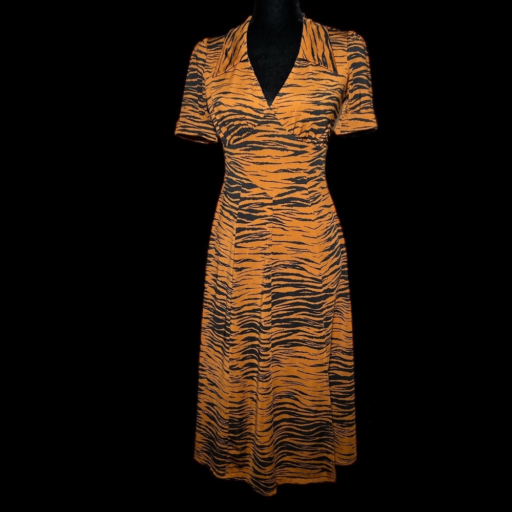 Asos - Brn/Blk Animal Print Pullover Dress - Size 2
